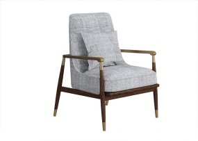 中式布艺单人沙发模型